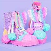 SAPATOS COM BRILHO ARCO-ÍRIS